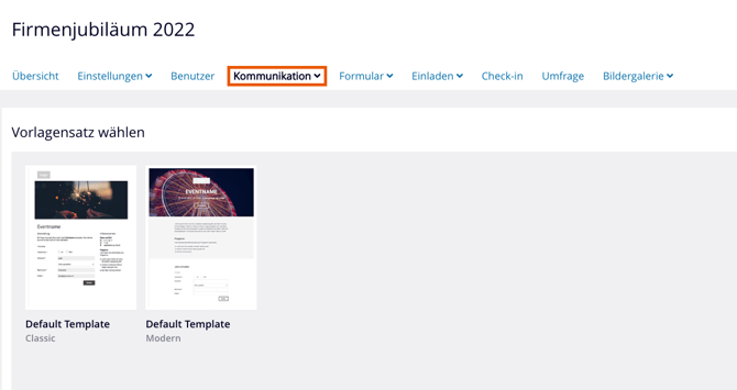 Auswahl-Vorlage