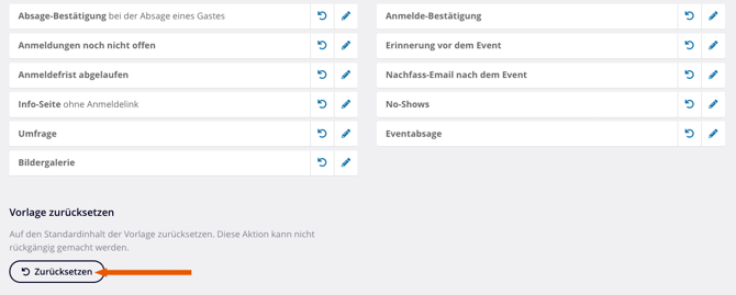 Seite-Email-Zurücksetzbutton